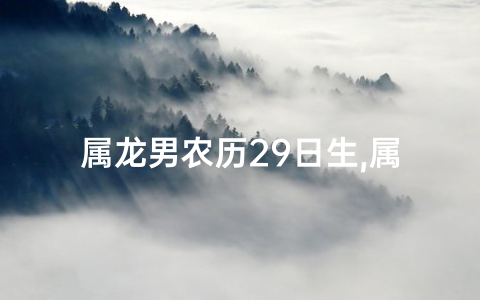 属龙男农历29日生,属龙农历二十九：龙年生肖的独特魅力