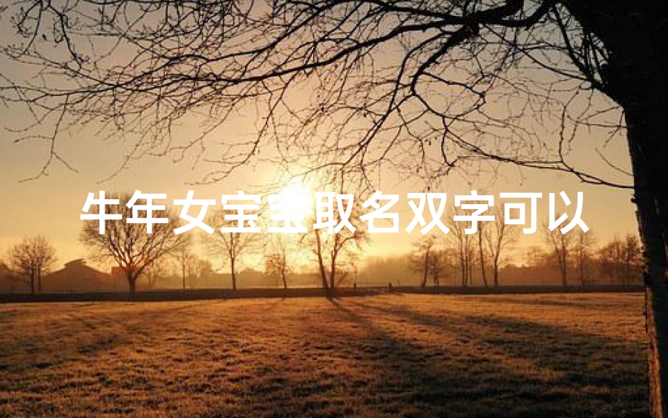 牛年女宝宝取名双字可以吗,牛年女宝宝双字取名：寓意吉祥，美好前程