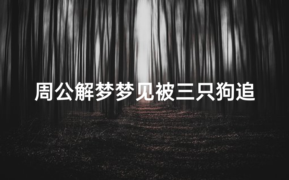 周公解梦梦见被三只狗追(梦见三条大黑狗追我的预兆)