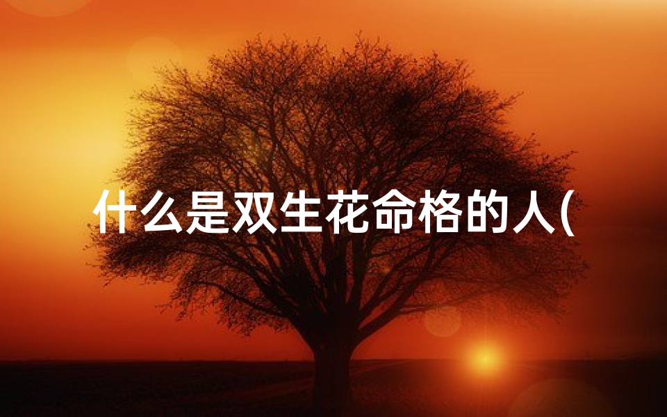 什么是双生花命格的人(揭秘双生花命格：双重命运的神秘解读)