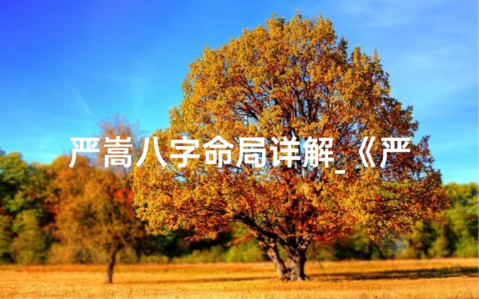 严嵩八字命局详解_《严嵩八字命局揭秘：命运起伏的奥秘解析》