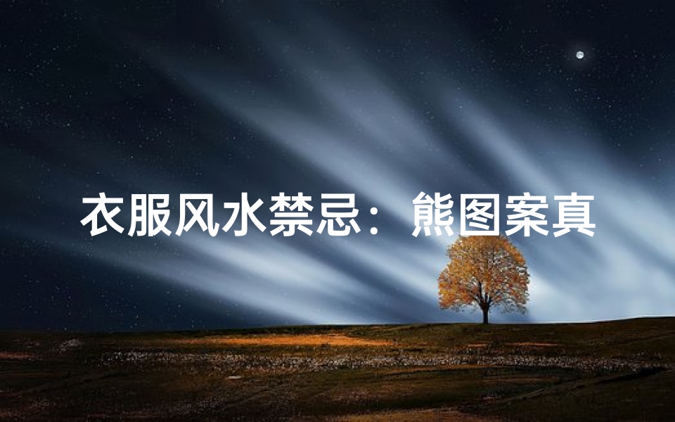 衣服风水禁忌：熊图案真的不能穿？