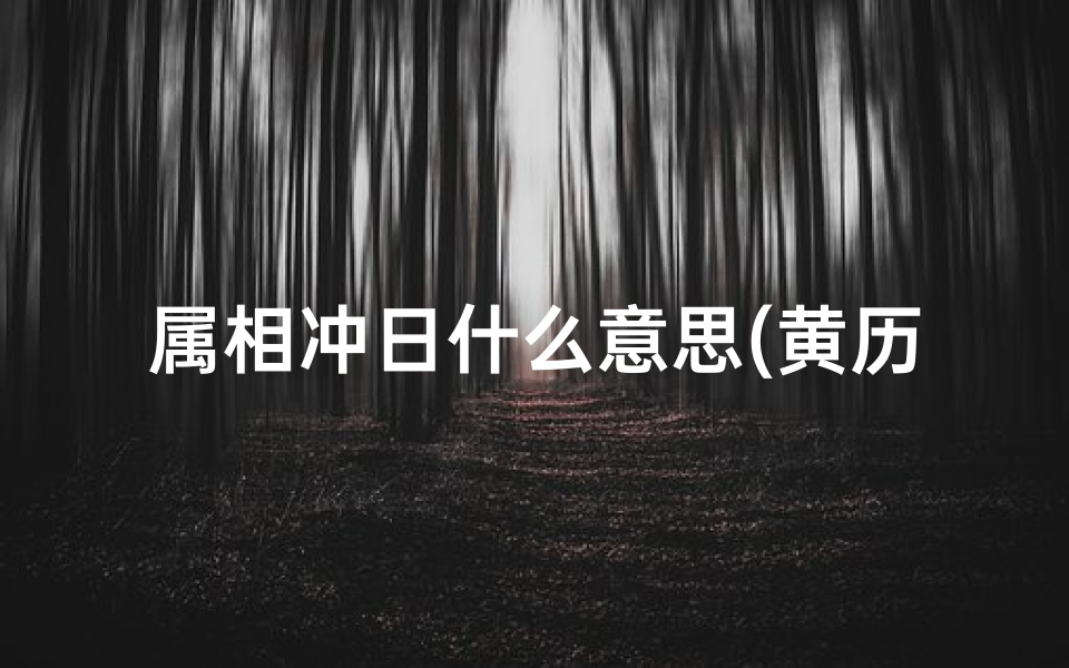 属相冲日什么意思(黄历上冲的属相是什么意思 )