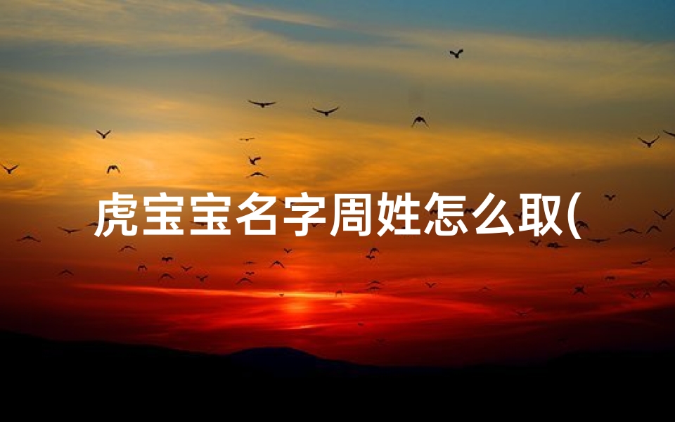 虎宝宝名字周姓怎么取(虎宝宝名字周姓怎么取名)