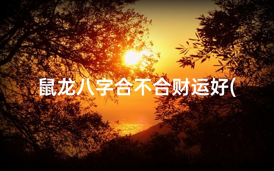 鼠龙八字合不合财运好(属龙最好的出生月份)