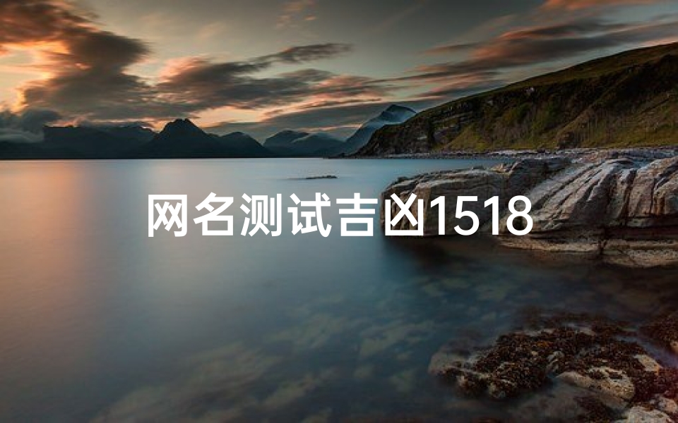 网名测试吉凶1518