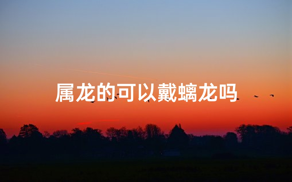 属龙的可以戴螭龙吗