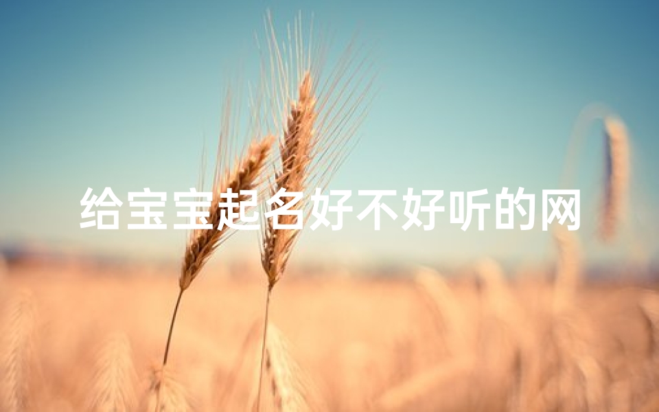 给宝宝起名好不好听的网名(给宝宝取名字,取什么好呢)