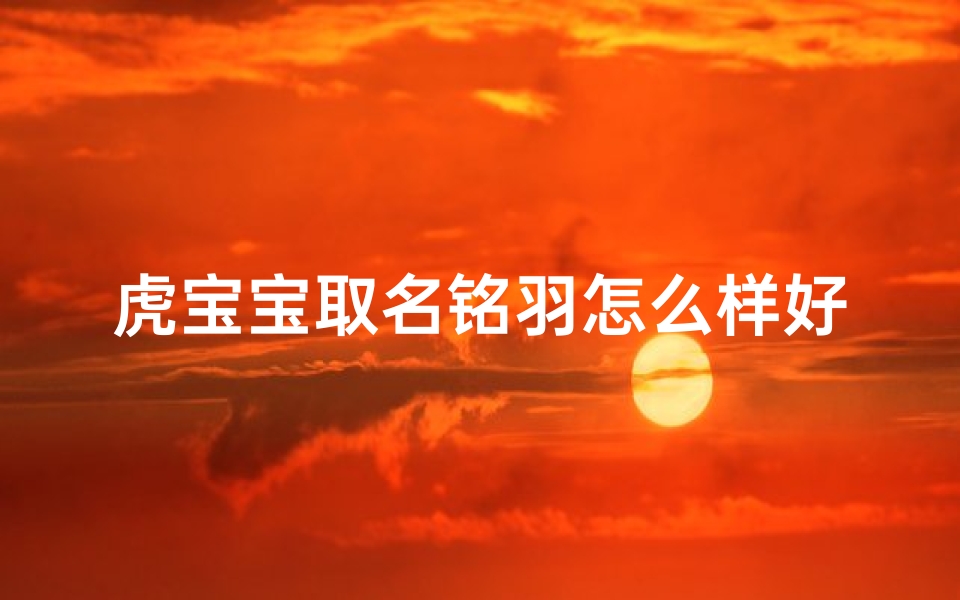 虎宝宝取名铭羽怎么样好听吗-虎宝宝取名铭羽：好听的名字，寓意深远