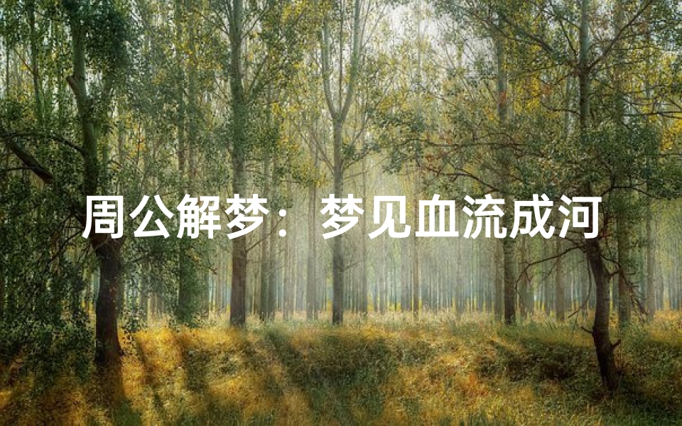 周公解梦：梦见血流成河的深层含义解析