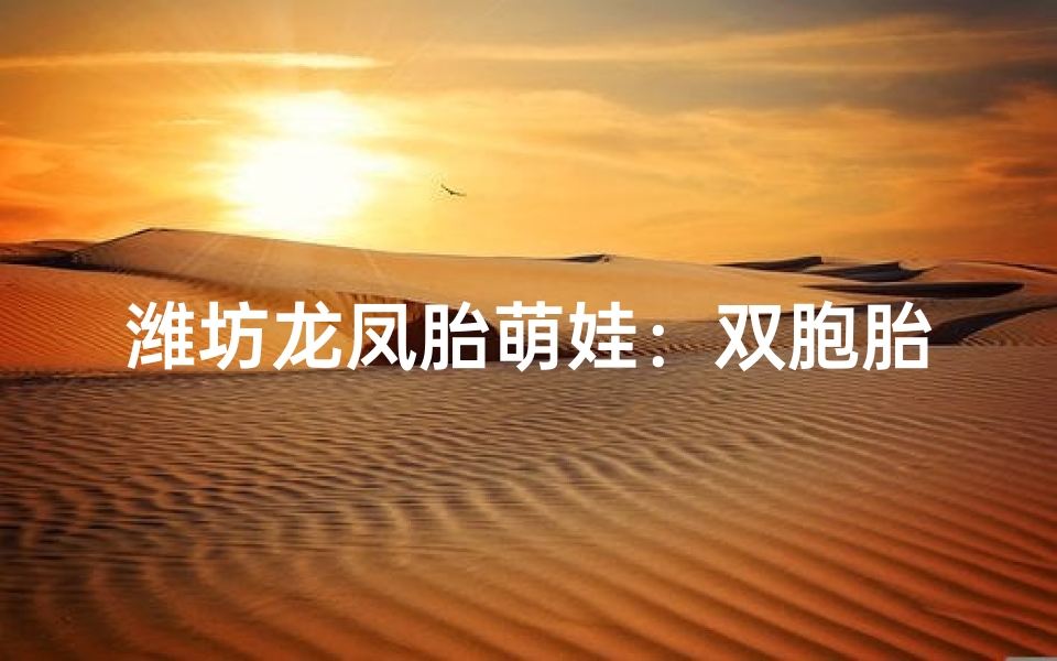潍坊龙凤胎萌娃：双胞胎名字大揭秘